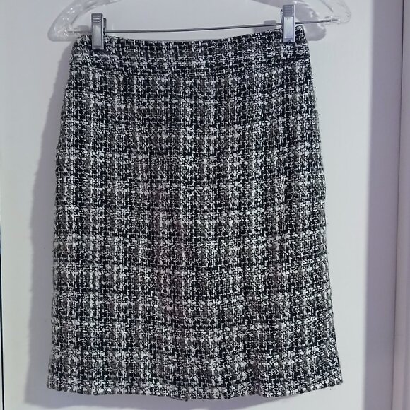 Banana Republic Women's Tweed Pencil Skirt Woven Pattern SZ 2 - Picture 1 of 9